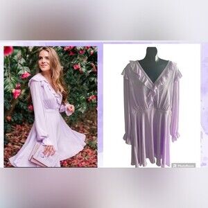 GAL MEETS GLAM COLLECTION| Lilac Mauve Ruffle Dress
